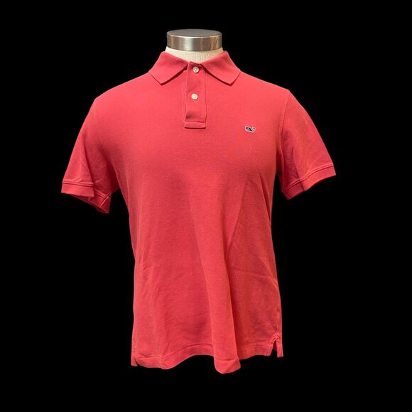 Vineyard Vines Polo Mens Pink Sz S Slim Fit Cotton Excellent Condition - Picture 1 of 5